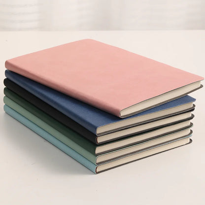 A5 Soft Leather Notebook, 120 Pages, Office Stationery, Waterproof Cover, Comfortable Touch, Hot Selling
