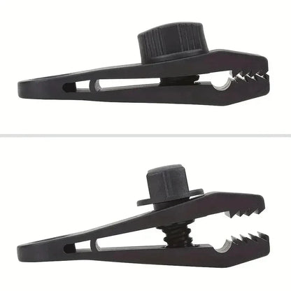 Tent Clips & Carabiner Set, Windproof Reinforced Clamps for Canopy Rainfly Fixing, Outdoor Use