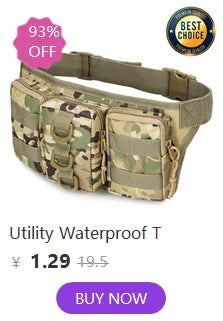 Molle Utility EDC Waist Bag Tactical Pouch Medical First Aid Bag Outdoor Sports Camping Hunting Waist Belt Pocket Sundry Bag