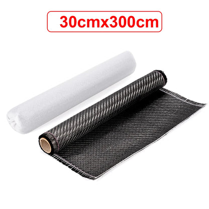 3K 200gsm Carbon Fiber Cloth 50cm/30cm wide Plain Carbon Fabric For Commercial Car Part Sport Equipment