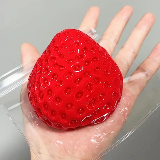 Strawberry Squishy Fidget Toy Slow Rebound Stress Relief Toy Cute Fruit Squeeze Toy Gift Perfect Desk Decoration for Kids Adults