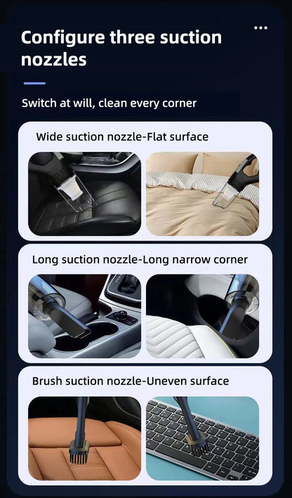 Wireless vacuum cleaner car mounted multifunctional handheld vacuum cleaner strong suction rechargeable car home dual-use