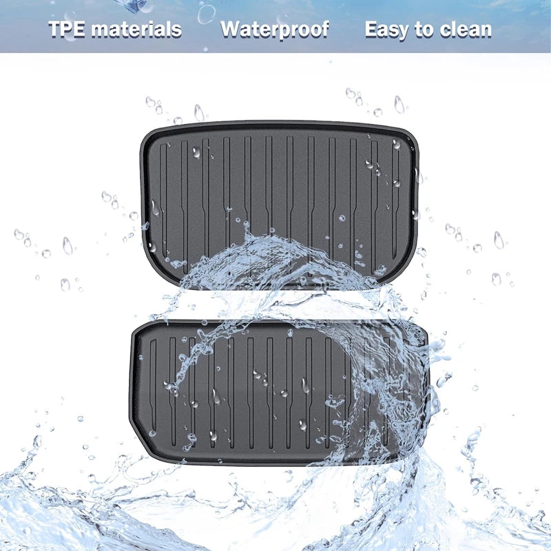 For Tesla Model Y Juniper 2025 Front Rear Trunk Mat TPE Lower Storage Box Pads Protective Cover Cargo Liner Trunk Tray Floor Mat