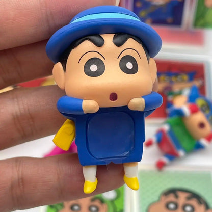 6pcs Anime Figure Xiaoxin Screen Lying Style Blind Box Kawaii Car Ornament Cartoon Figure Display Decor Craft Toys Festival Gift