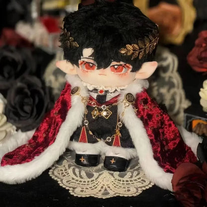 Shiny Retro 20cm Cotton Doll Clothes Suit DIY Dress-Up Cloak Moble Corona Sets Gemstone Red Flame Set Toys for Children Gifts