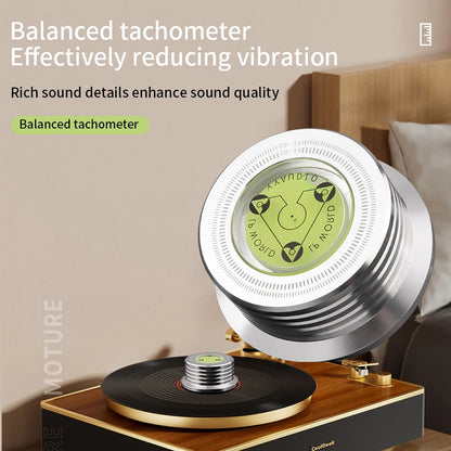 YYAUDIO Universal 50Hz LP Vinyl Record Player Disc Turntable Stabilizer with Level Aluminum Alloy Weight Clamp Music Player