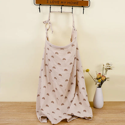 100% Cotton Mother Outing Breastfeeding Cover Muslin Baby Feeding Nursing Shawl Adjustable Privacy Apron Stroller Blanket