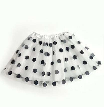 Children's Mesh TUTU Skirt, Polka Dots Skirt Light and Bright Dance Dress, with Multiple Colors to Choose from