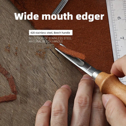 1/4PCS Leather Edge Skiving Beveler Tools Wide Leather Craft Edge Beveler Tool Kit Leather Edge Trimmer for DIY Leather Craft