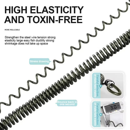 Durable Anti-Lost Lanyard 1/1.2/1.5/2.0m Telescopic Elastic Retention Rope Safety Spring Lanyard Rope Key Ring Chain Accessories
