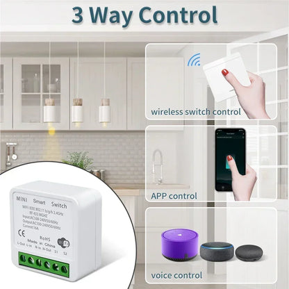 Tuya Smart WiFi Switch For Lighting RF 433MHz Wireless Switch Smart Life APP Voice Control Work With Alice Alexa Google Home