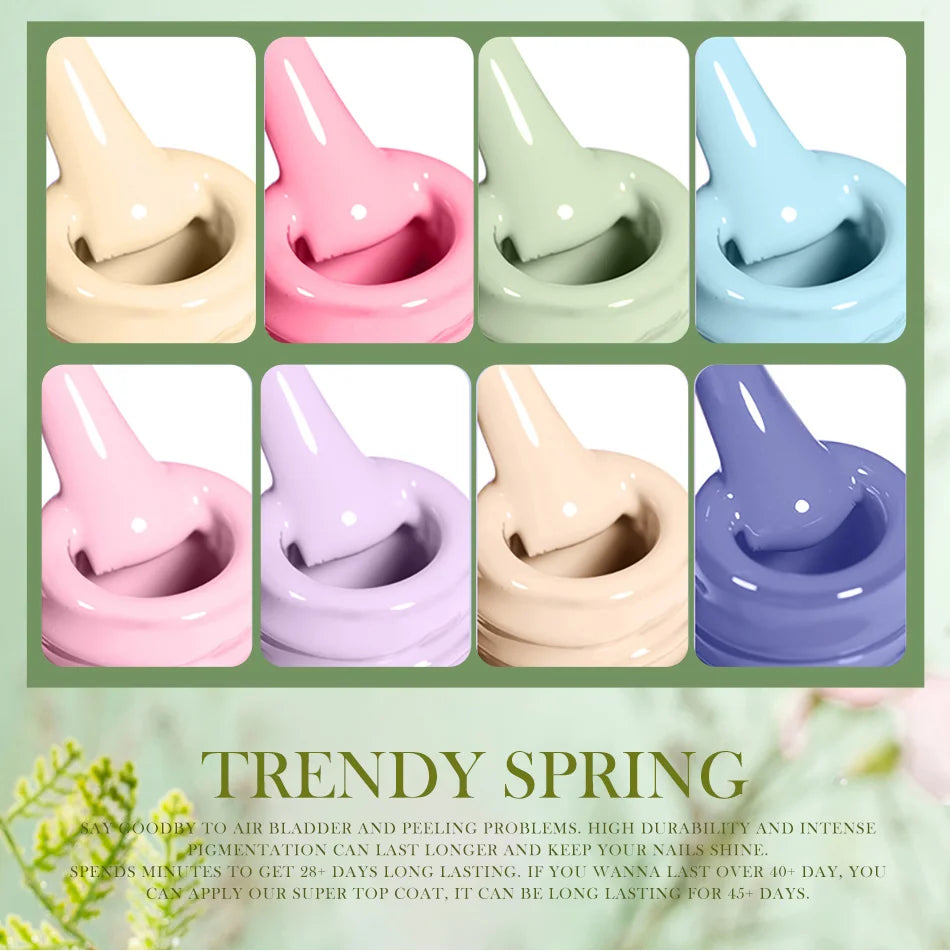 BORN PRETTY 10ml Gel Nail Polish Gel 130 Colors Semi Permanent Solid Nail Gel Varnish Soak Off UV Gel for Base Top Coat