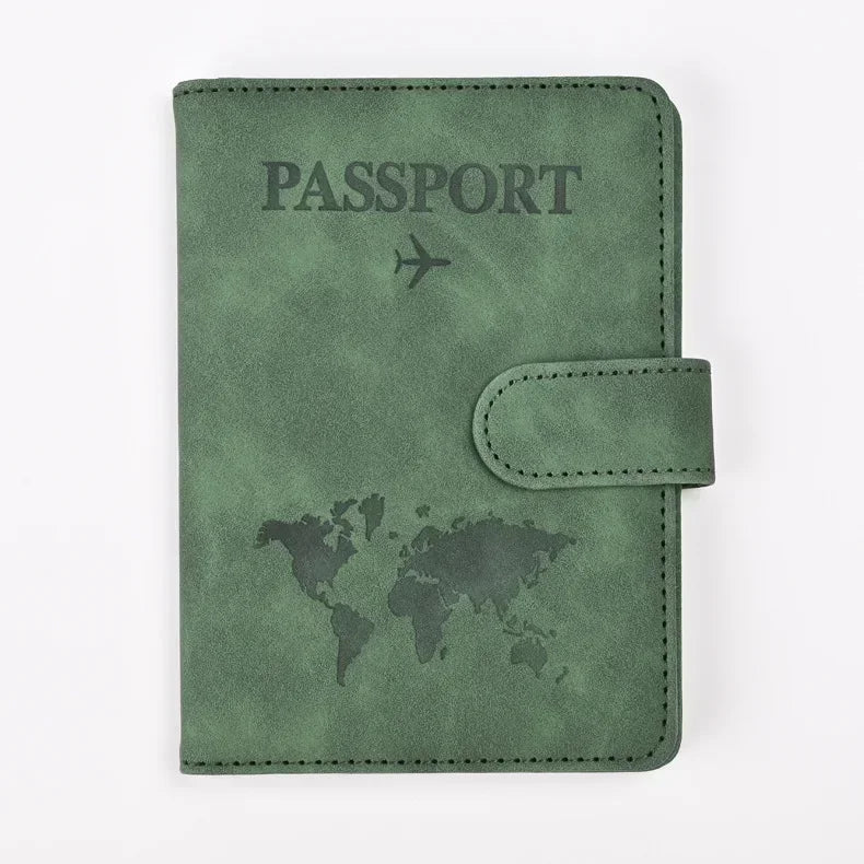 Travel Passport Cover Holder Case PU Leather Men Women Ticket Wallet Protective with Credit Card Holder Protector Cover Case