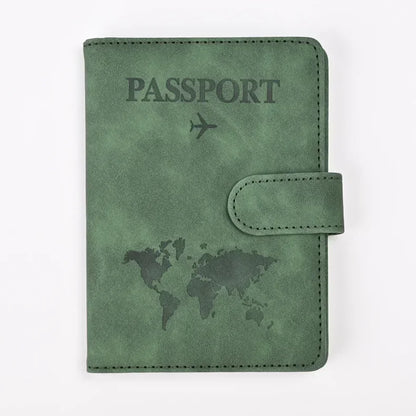 Travel Passport Cover Holder Case PU Leather Men Women Ticket Wallet Protective with Credit Card Holder Protector Cover Case