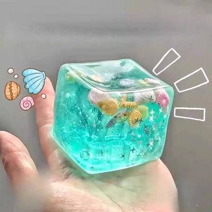 Upgrade Squishy Ocean Blocks Stress Balls Autism Sensory Toys Stress Anxiety Relief Fidget Toys Maltose Water Ball Gifts Bulk