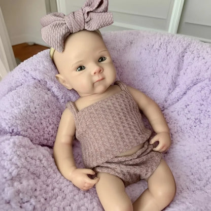 13Inch Waterproof Bettie Reborn Silicone Girl Doll With 2 Sets Outfits Handmade Paint Skin Soft Touch Silicone Girl Doll