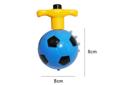 1 Pc Cartoon Spinning Top Football Submarine PVC Model LED Flashing Light Music Launcher Night Glow Kid Gift Toy