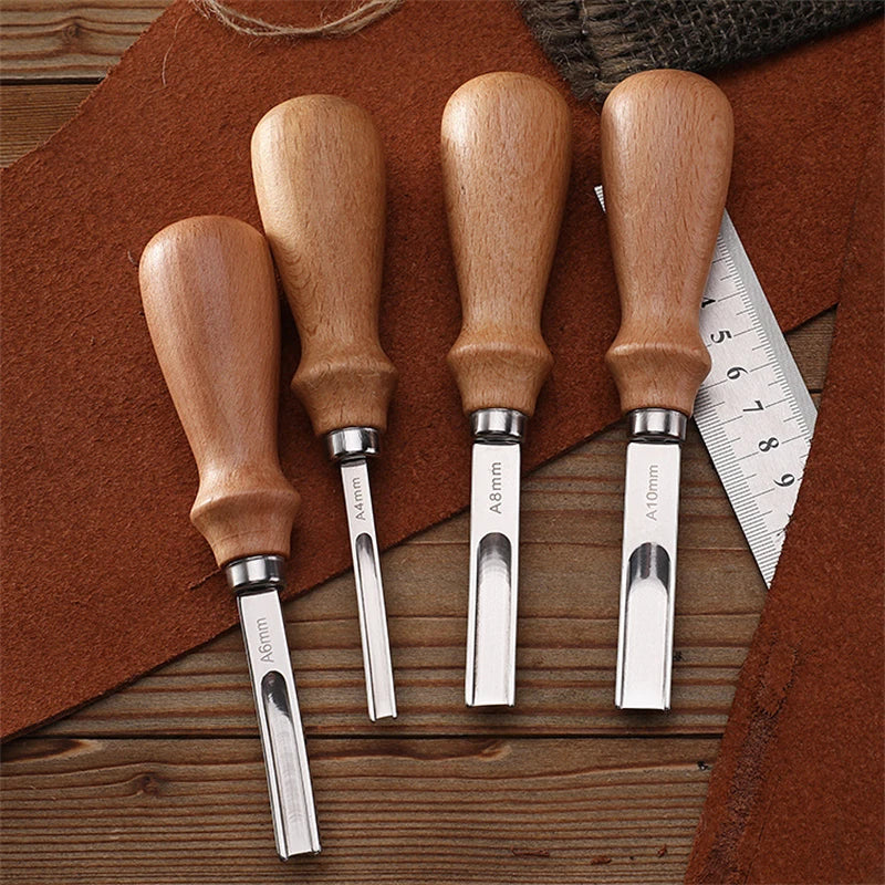1/4PCS Leather Edge Skiving Beveler Tools Wide Leather Craft Edge Beveler Tool Kit Leather Edge Trimmer for DIY Leather Craft