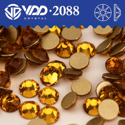 VDD SS16-SS30 High Quality AAAAA 2088 Rhinestones Crystal Flatback 8 Big 8 Small 16cut Stones For DIY Crafts Nail Art Decoration