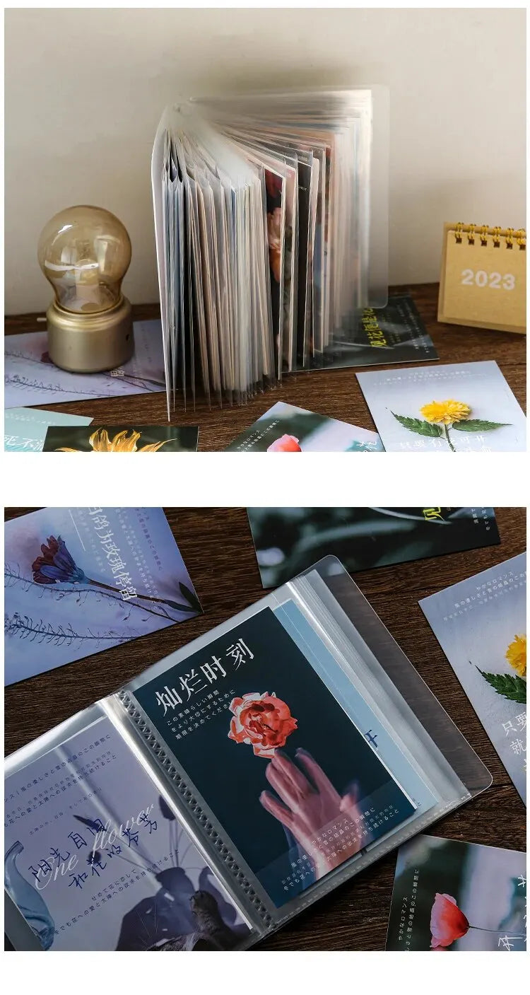 40pcs/book A6 Storage Booklet Simple Large-Capacity Waterproof Photo Storage Book High Quality PP Material
