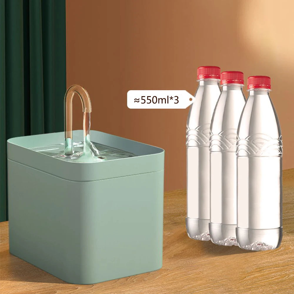 Ultra-Quiet Pet Water Fountain Auto Filter Electric Cat Dog Water Dispenser&Burnout Prevention Pump 1.5L Recirculate Filtrin
