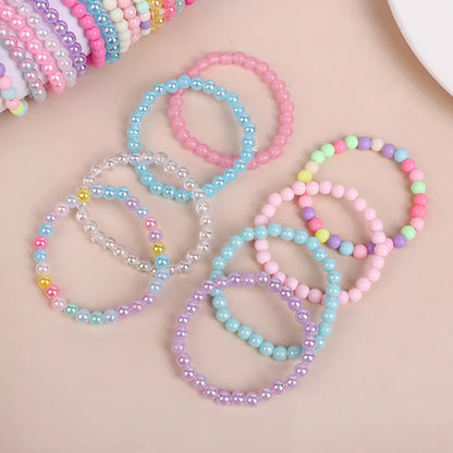 10-50Pcs Colorful Beads Bracelet Kids Girls Birthday Party Favors Goodie Pinata Filler Baby Shower Wedding Guest Treat Gifts