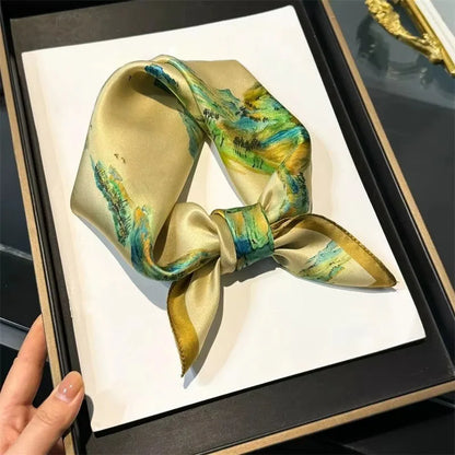 Scarf 100% Silk Bandana Women Square Scarves Wrap Kerchief Spring Fashion Luxury High Quality Headband Hijab Shawls 2026