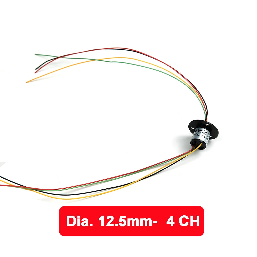 2/4//6/8/12/18 Channel Micro Rotate Slip Ring 2A Diameter 12.5mm For RC Excavator Model DIY PTZ Gimbal Electric Collector Rings