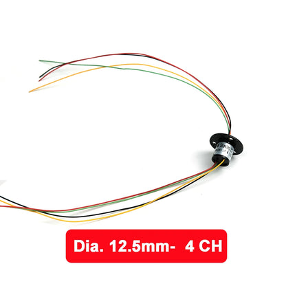 2/4//6/8/12/18 Channel Micro Rotate Slip Ring 2A Diameter 12.5mm For RC Excavator Model DIY PTZ Gimbal Electric Collector Rings
