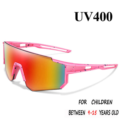 Teenagers Sunglasses Age 9-15 Youth Cycling Glasses Mtb Bike Bicycle Goggles Children Outdoor Sport Boys Girls UV400 Eyewear