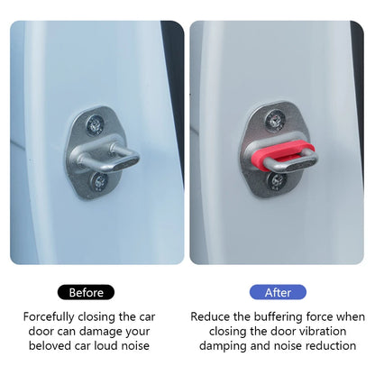 4pcs Car Door Shock Absorber Universal Car Door Buckle Soundproof Deadener Damper Cushion Anti-Vibration Buffer Pad
