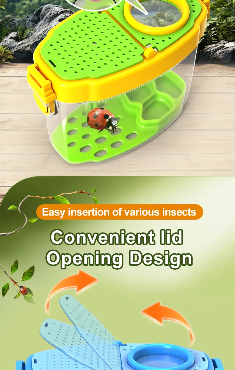 Novel Insect Observation Box Outdoor Collection Telescope Tadpole Butterfly Silkworm Biological Experiment Capture Tool