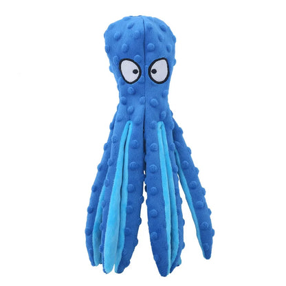Pet Plush Toy Octopus Dog Interactive Toy Indestructible Bite Resistant Sound Puppy squeaky Octopu Dogs Rattle For Toys Supplies