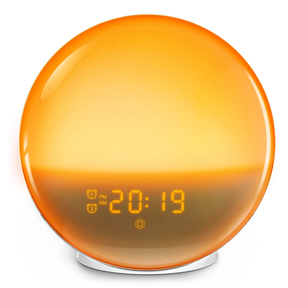 Sunrise Alarm Clock Wake Up Light Clock Sunrise/Sunset Simulation Digital Clock with Night Light FM Radio Desk Clocks