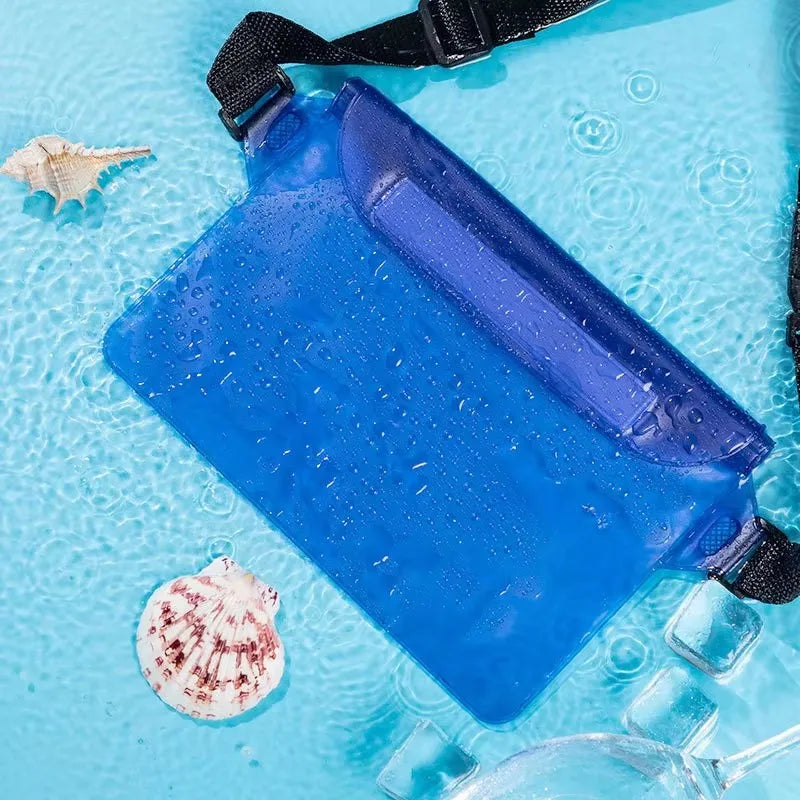3-Layer High Waterproof Sealing Phone Dry Bag - Large Size Transparent Underwater Pouch for iPhone Mobile Phone
