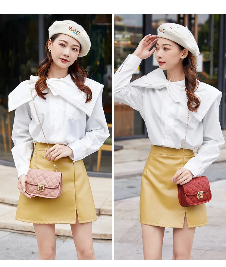 New Embroidered Bag 2024 Ladies Bags Trendy Women's Bag Cross border Small Square Bag Fashion Chain Bag