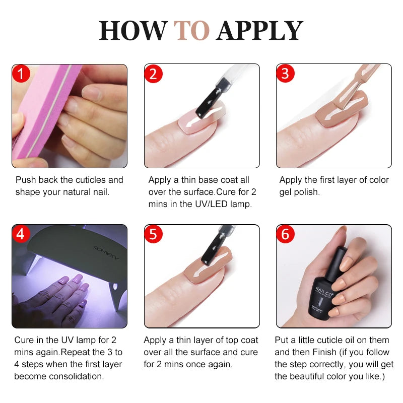 NAILCO 15ml HEMA FREE TPO FREE Top Base Coat Nail Gel Polish Supplies Vernis Semi Permanent Nail Art Manicure Gel Ongle UV Nails