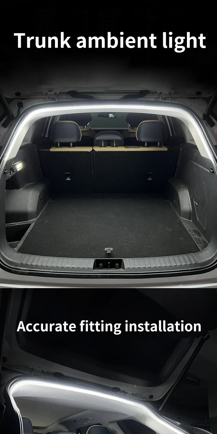 Car Trunk Light Ambient Decorative Atmosphere Lamp Led Flexible Strip Universal Ultra-bright Interior 12V