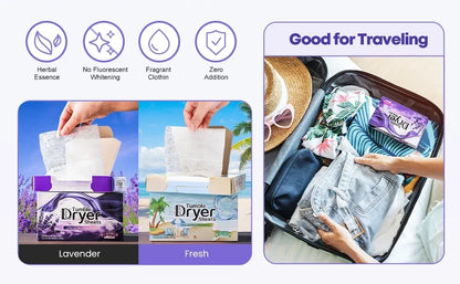 Dryer Sheets Bulk Natural Fabric Softener Plant Lavender Laundry Softener Naturally Pet Clothing Cleaning Aromatherapy Tablets