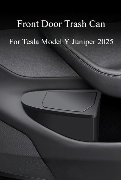Front Door Storage Trash Can for Tesla Model Y Juniper 2025 Car Door Storage Box Multi Functional Storage Box Car Accessories