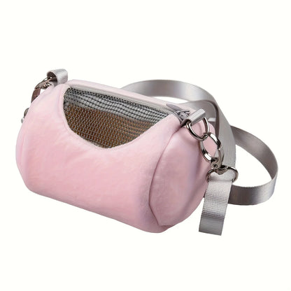 1Pc Small Pet Backpack Hamster Carrier Bag Portable Cylinder Satchel Flying Squirrel Travel Breathable Mesh Pouch Pet Supplies