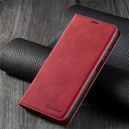 Leather Phone Case For Samsung S26 S25 edge S24 S23 FE S22 Ultra S21 S20 S10 Plus Note 20 10 9 Magntic Flip Card Wallet Cover