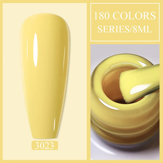 Arte Clavo Red Glitter Gel Nail Polish Yellow Holographic Spring Sparkling Sequin Gel Varnishes Soak Off UV LED Varnish Nail Art