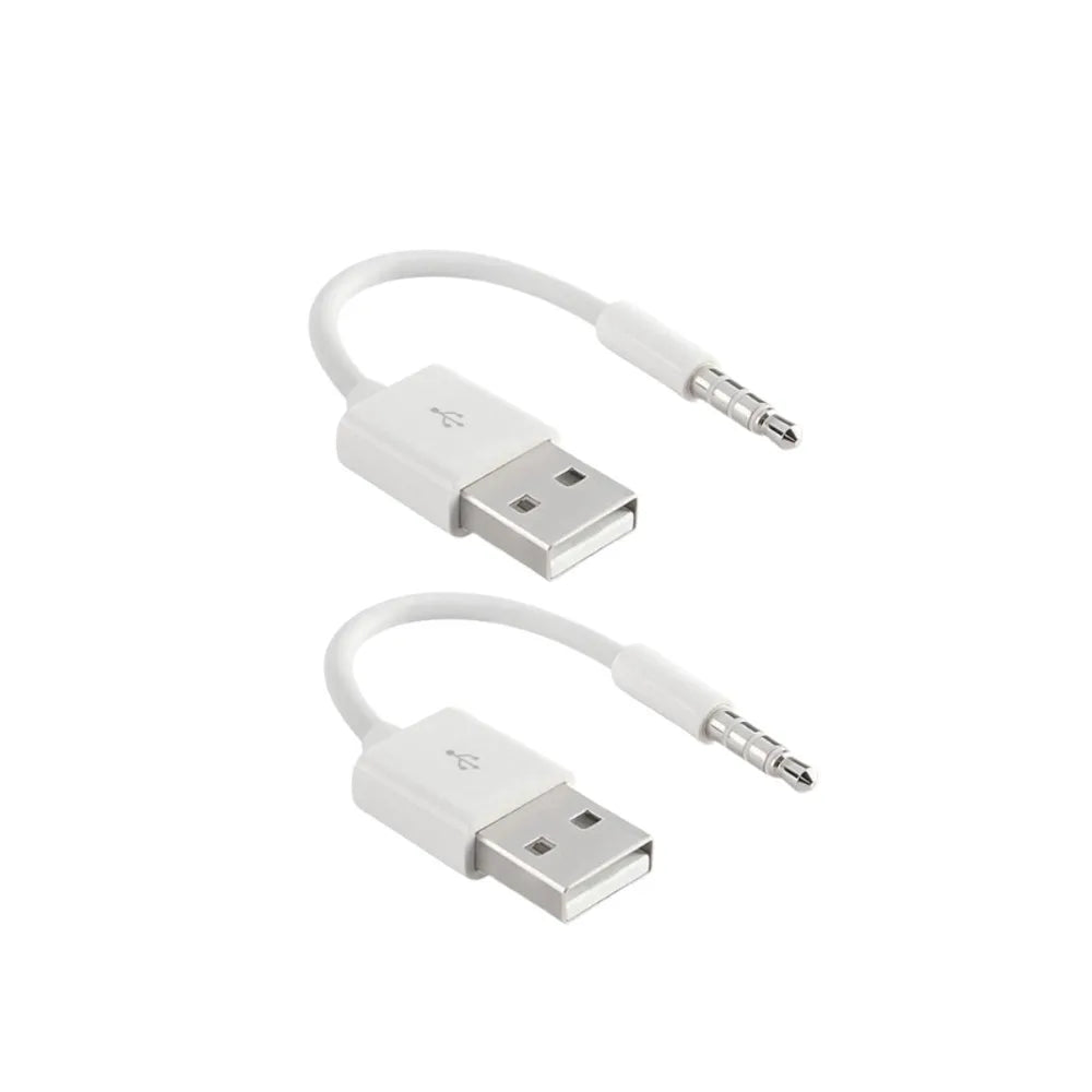 Charger Data USB 3.5mm Sync Audio Cable For IPod Shuffle 3rd 4th Gen Accessory Earphone Charging 15cm