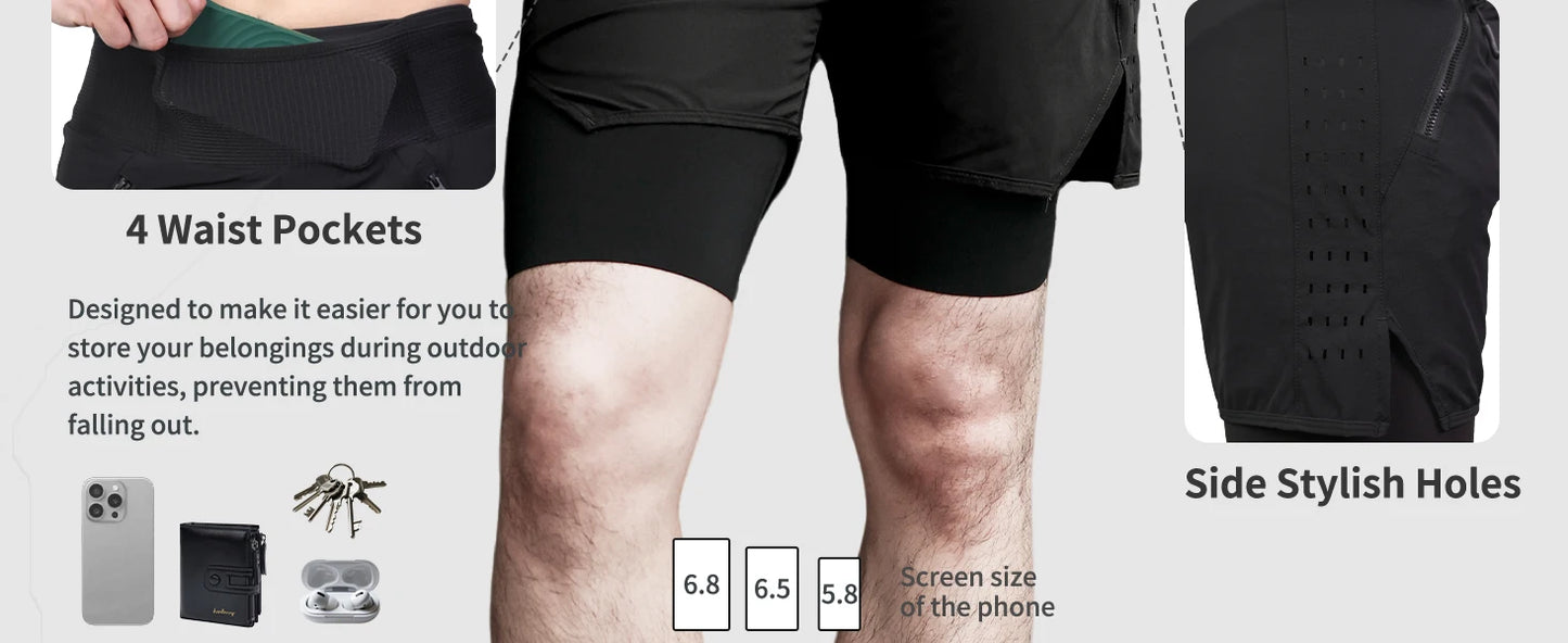 WOSAWE Bicycle Shorts Spring Summer Motocross Racing Shorts Downhill Mountain Bike short Pants Non-removable Cycling Underwear