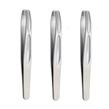 Premium Round Head Tweezers for Eyebrow & Facial Hair Removal Seamless Clips Short Hair Precision Beard Clip