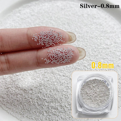 0.4mm-1.5mm Mini Steel Ball Metal Micro Caviars Alloy Nail Art Rhinestones Jewelry Manicure Accessories DIY Ornaments