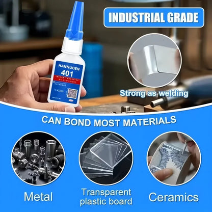 Brand-new Upgraded 401 Super Cyanoacrylate Glue Instant Drying In 5 Seconds Waterproof Stable and Versatile Bonding Tool