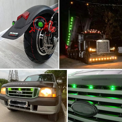 10PCS 12V LED Side Marker Lights Clearence Front Rear  Indicators Light for Truck Car Bus Trailer Van Caravan Boat Taillight