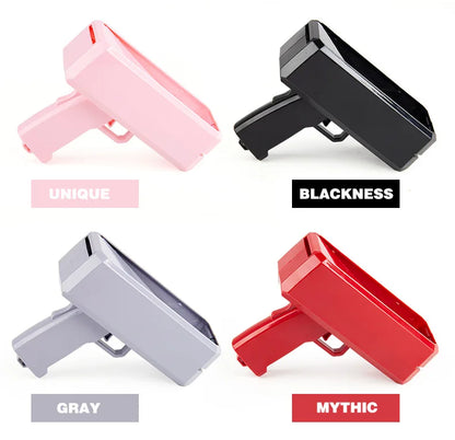Banknote gun Party Games Pistol Party toys Games Cash Cannon Funny toys gun for banknotes Wedding Golden 100pcs fake money bills